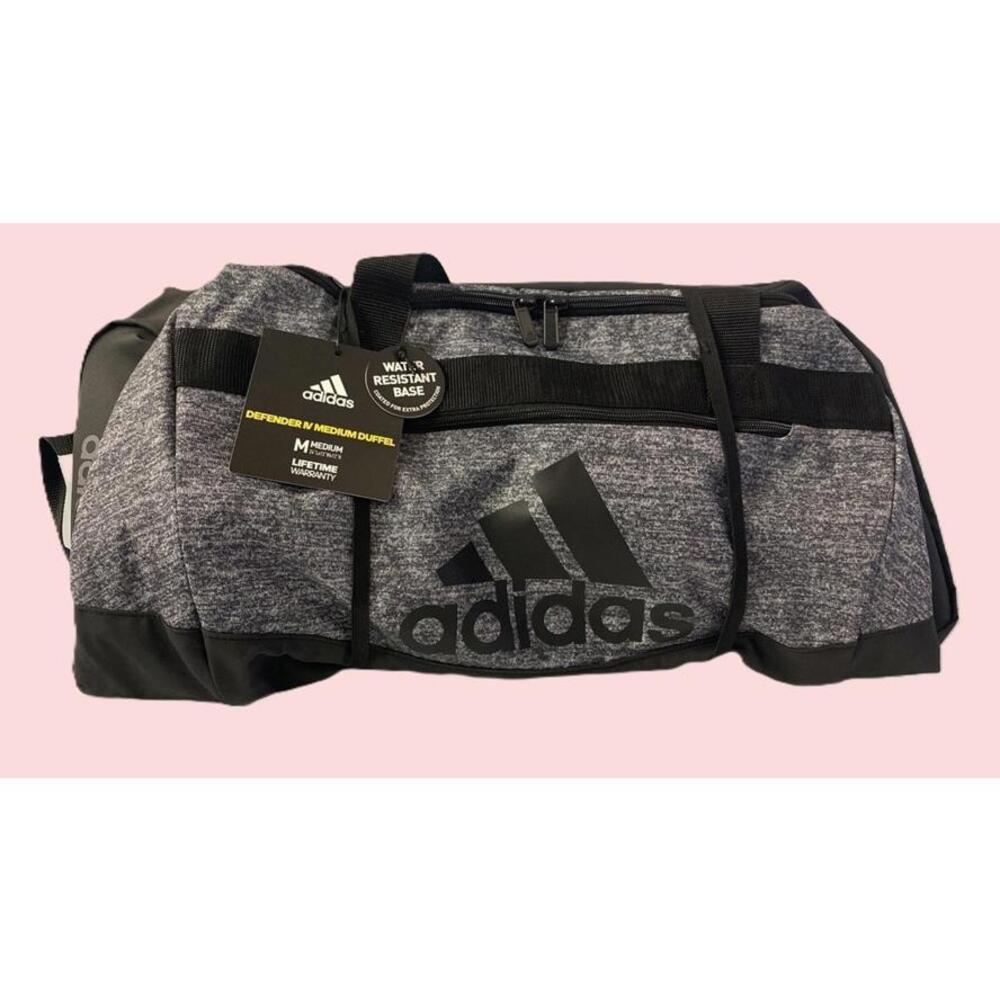 Adidas Defender IV Medium Duffel Bag Gray / Black NEW NWT
